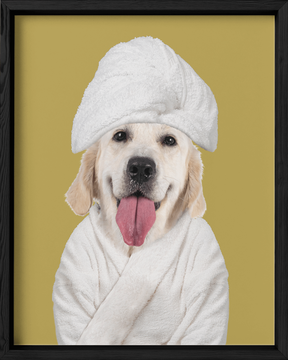 Custom Spa Towel Pet Portrait - Fairlight Co