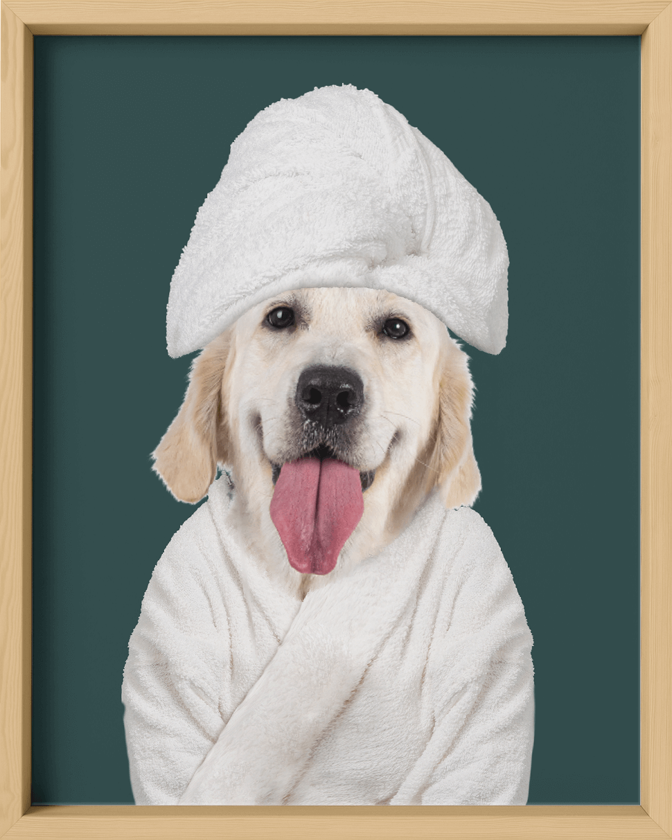 Custom Spa Towel Pet Portrait - Fairlight Co
