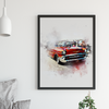 Custom Watercolor Car Wall Art - Fairlight Co