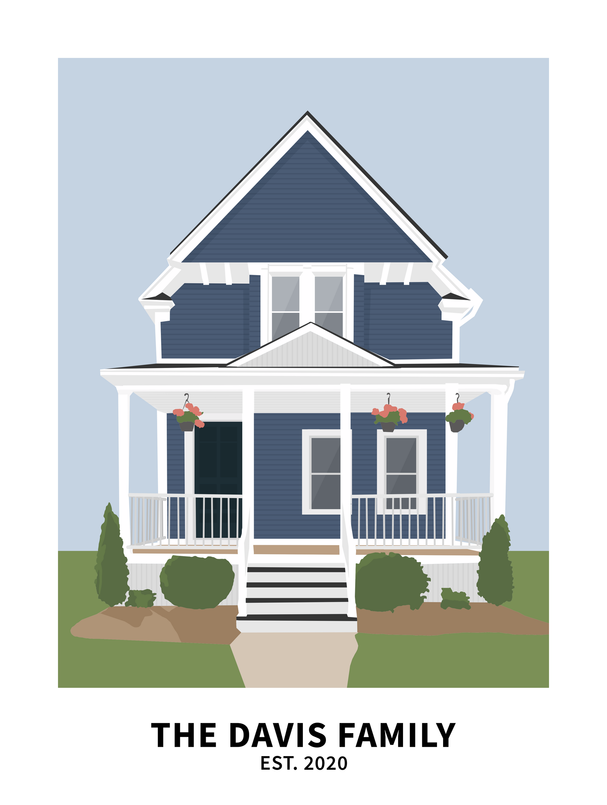 Modern Custom Home Portrait - Fairlight Co