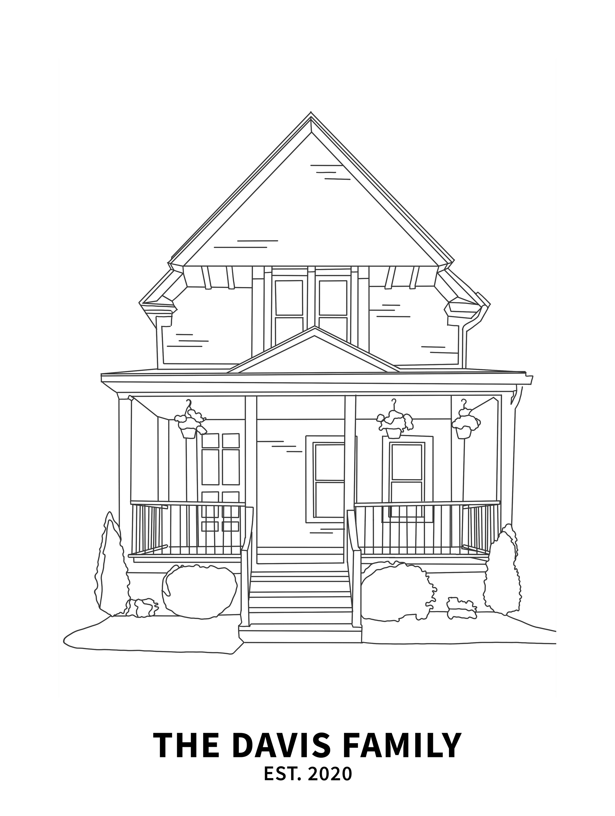 Simple Black and White Log Home Drawing - Clean Vector Art Stock  Illustration - Illustration of flickr, gifs: 294495525