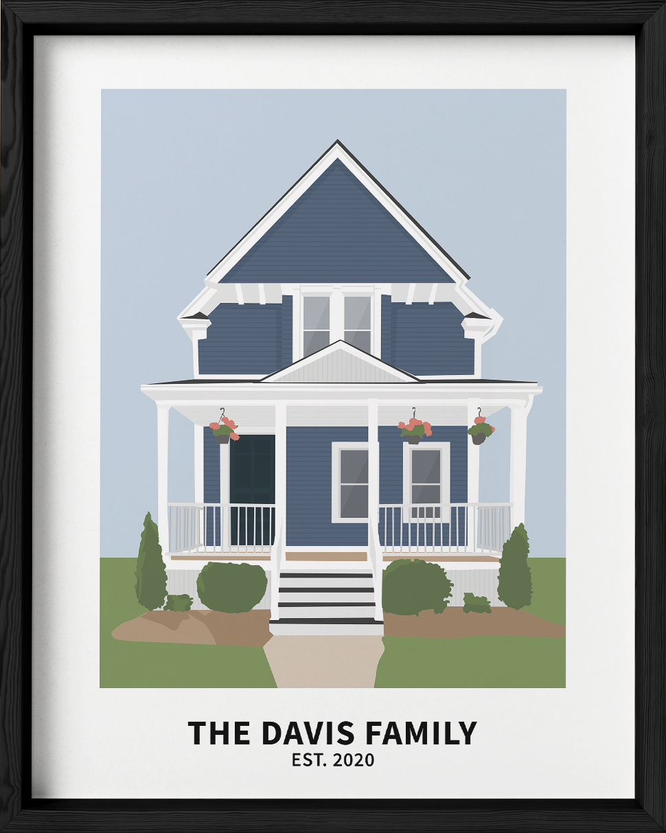 Modern Custom Home Portrait - Fairlight Co