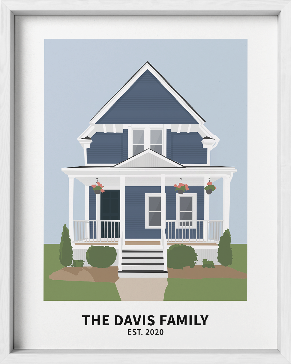 Modern Custom Home Portrait - Fairlight Co