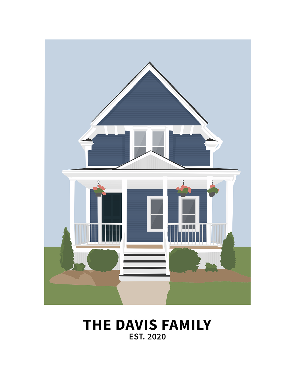 Modern Custom Home Portrait - Fairlight Co