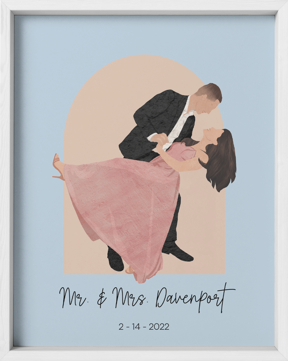 Custom Couple Portrait Two Tone Arch - Fairlight Co