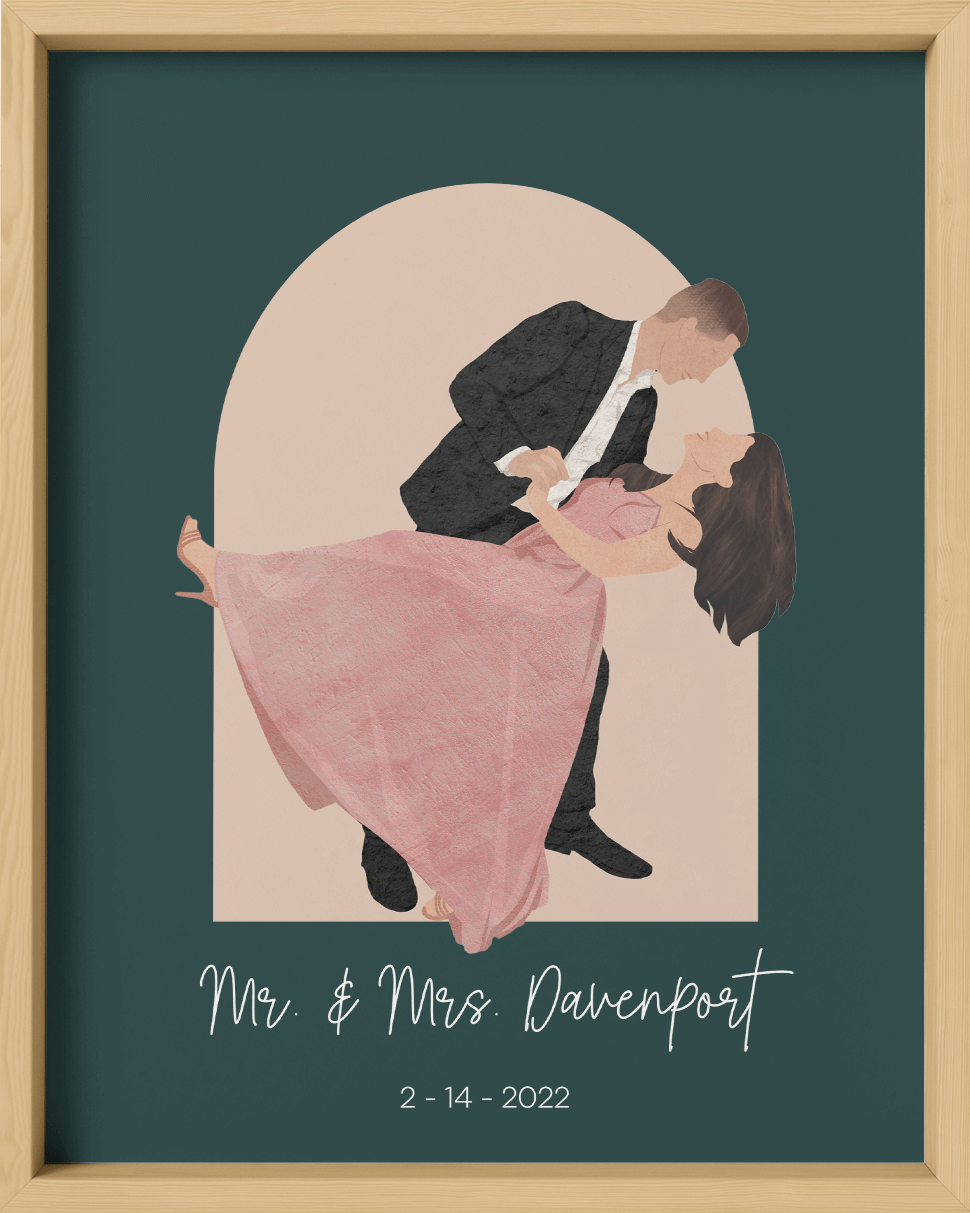 Custom Couple Portrait Two Tone Arch - Fairlight Co