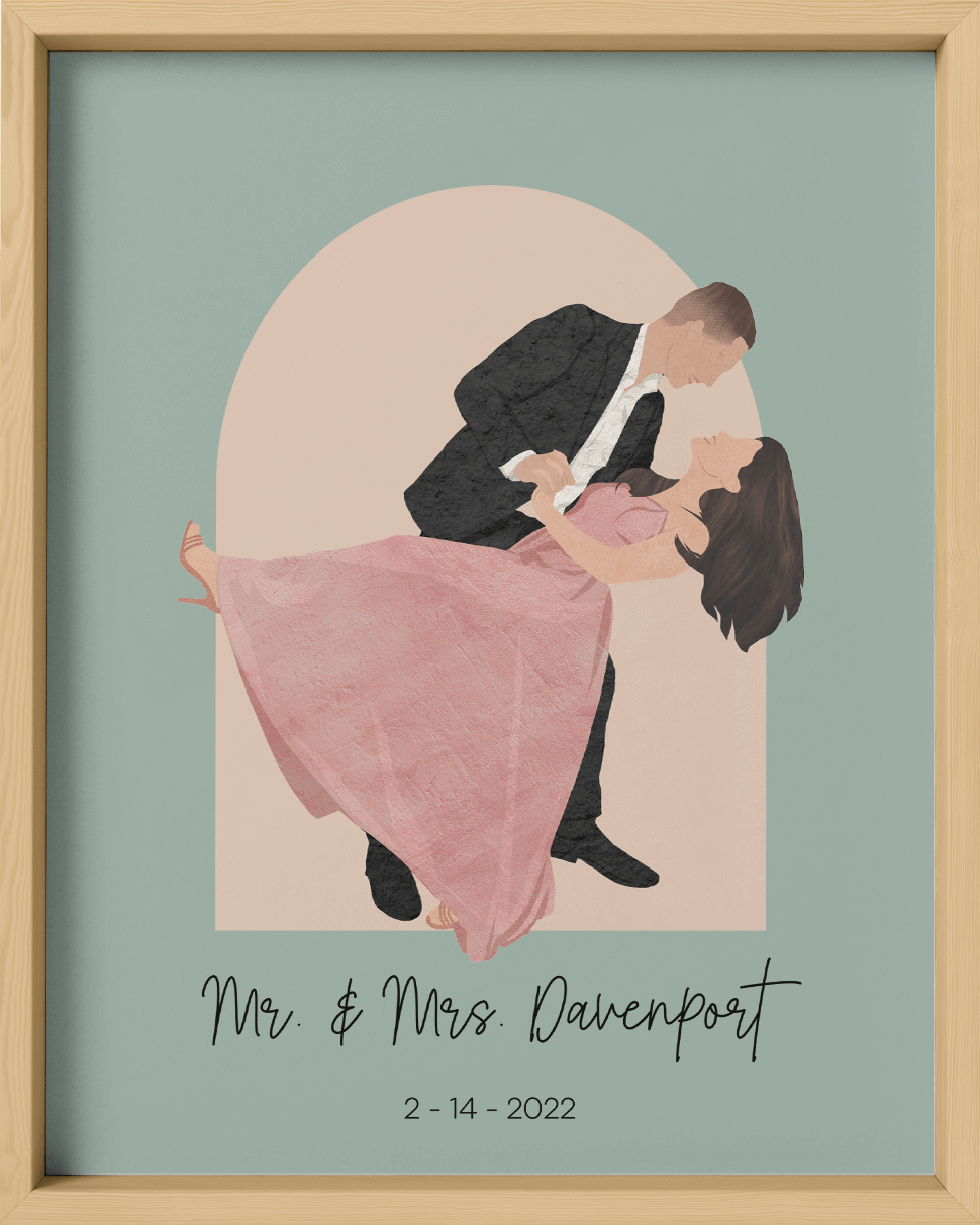 Custom Couple Portrait Two Tone Arch - Fairlight Co