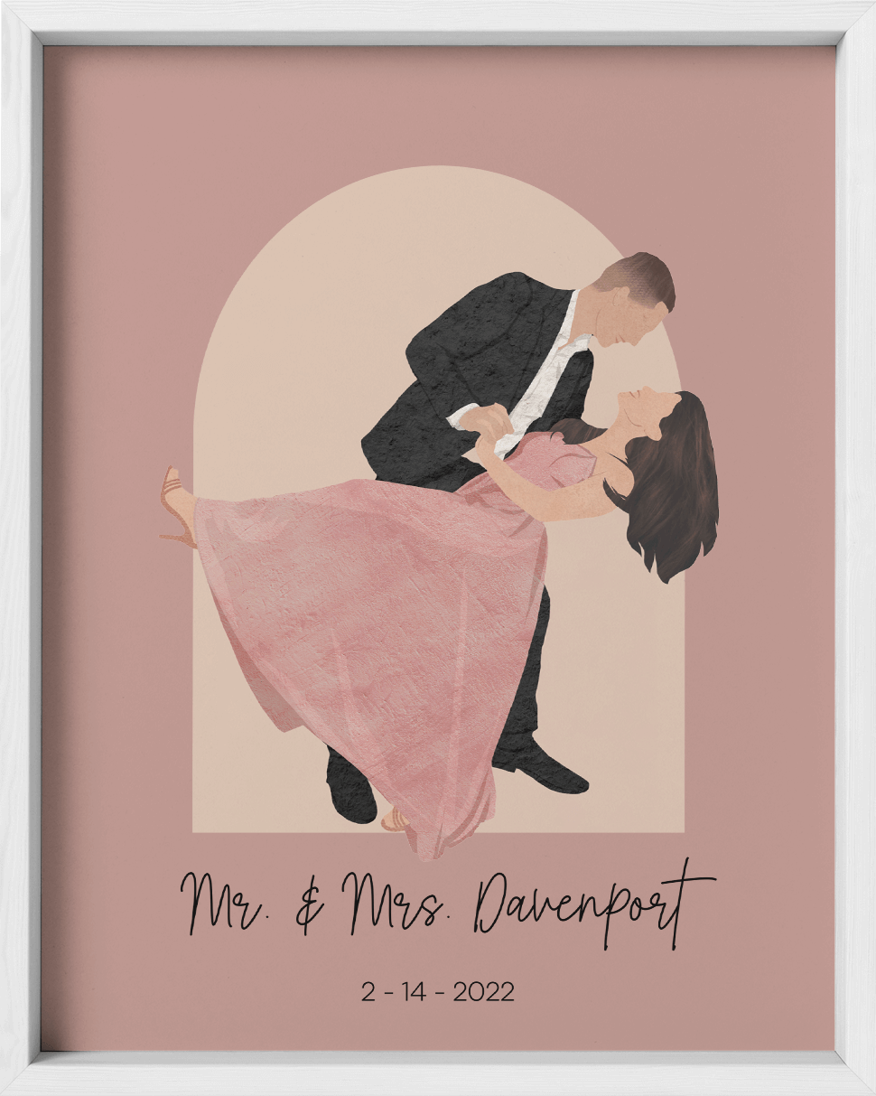 Custom Couple Portrait Two Tone Arch - Fairlight Co