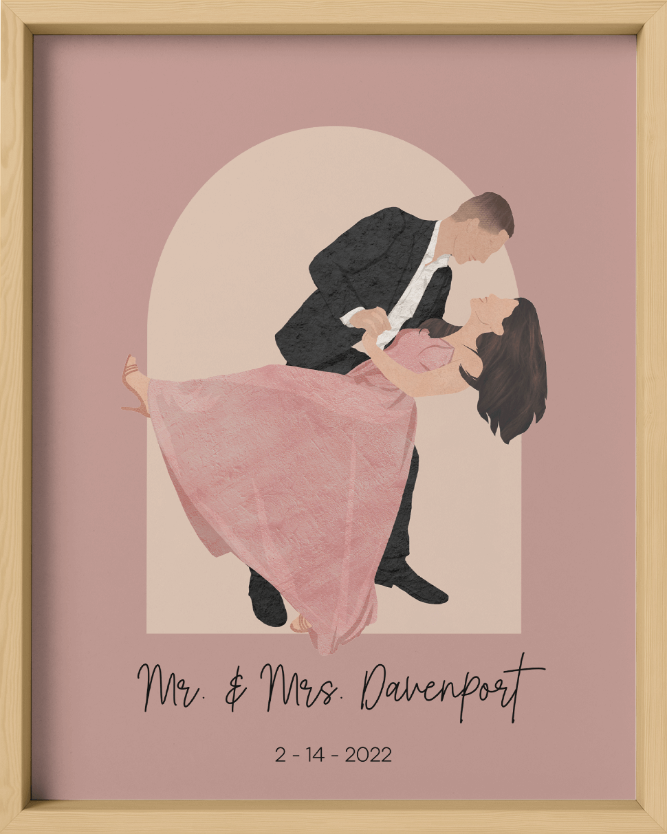 Custom Couple Portrait Two Tone Arch - Fairlight Co