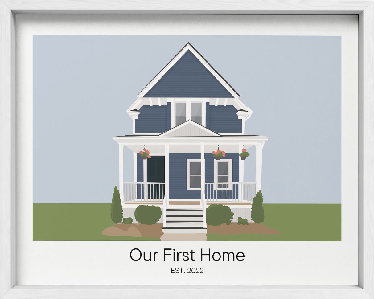 Modern Custom Home Portrait - Fairlight Co