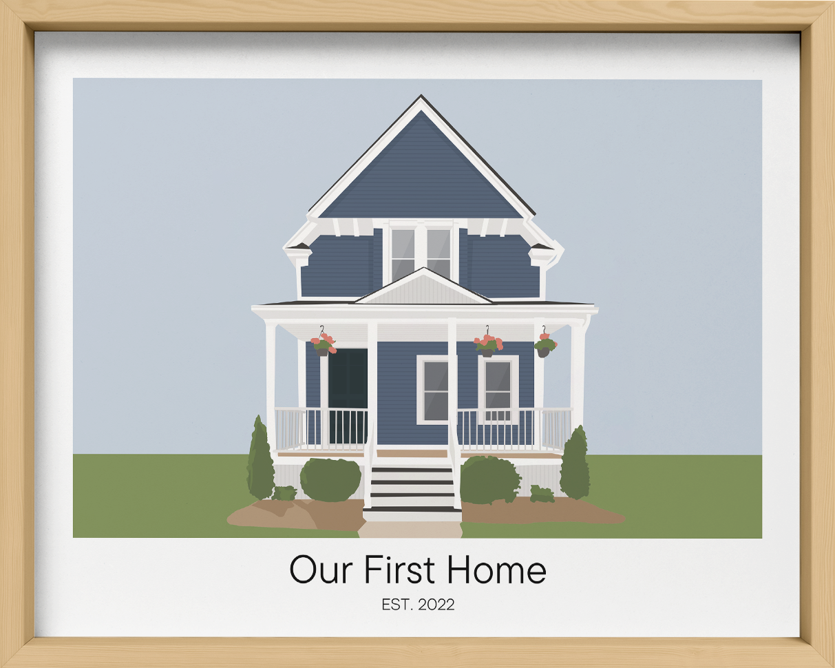 Modern Custom Home Portrait - Fairlight Co