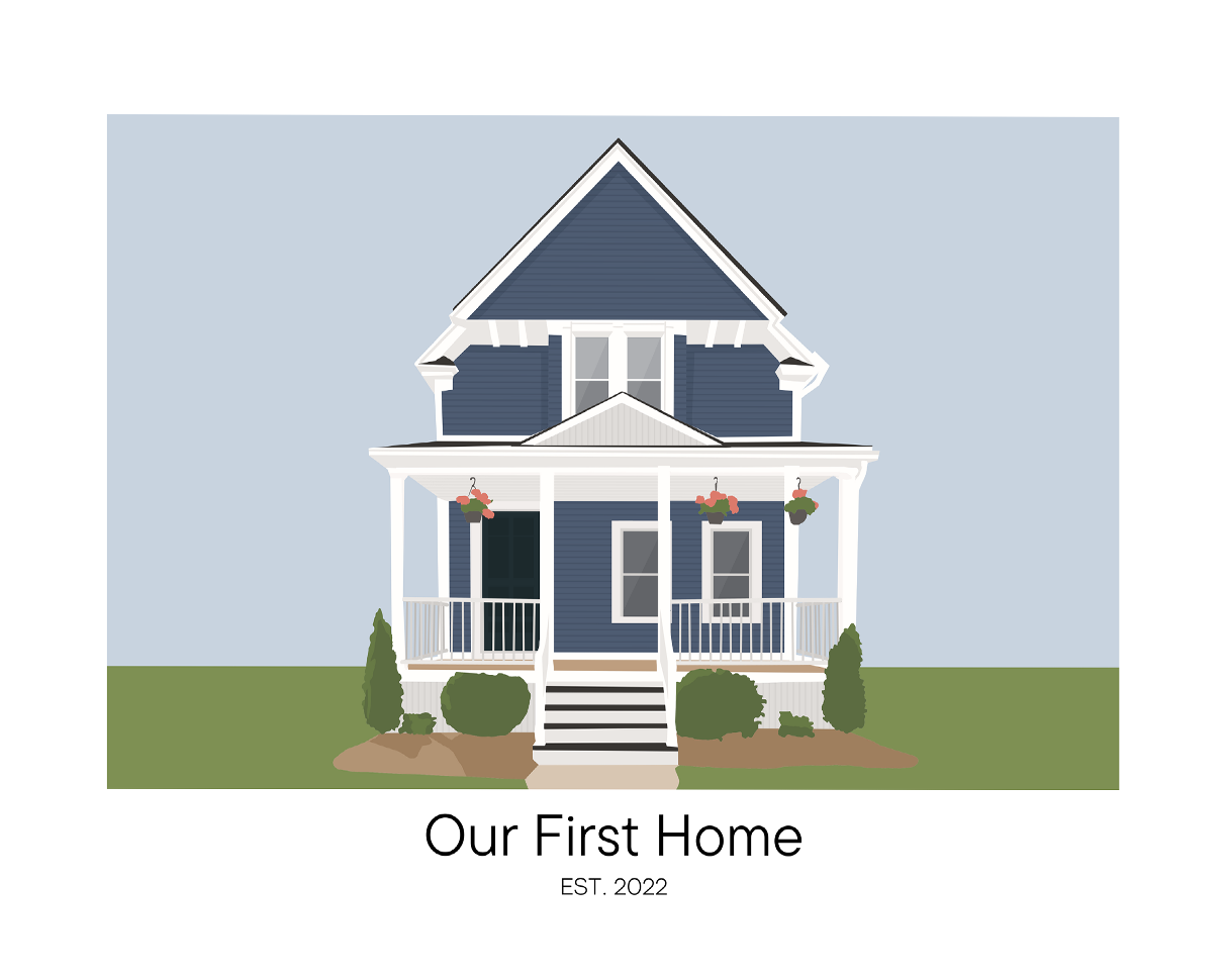 Modern Custom Home Portrait - Fairlight Co